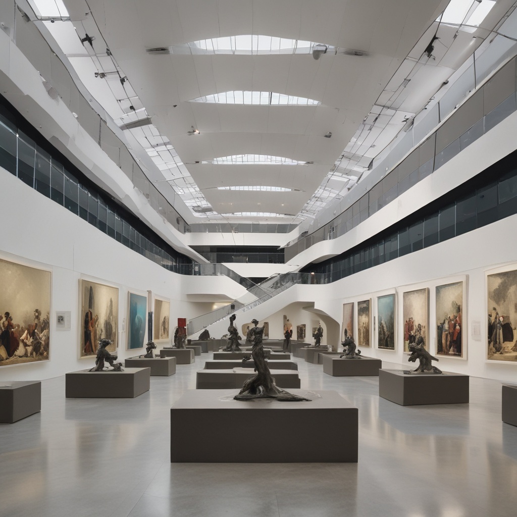 Interior of a modern museum